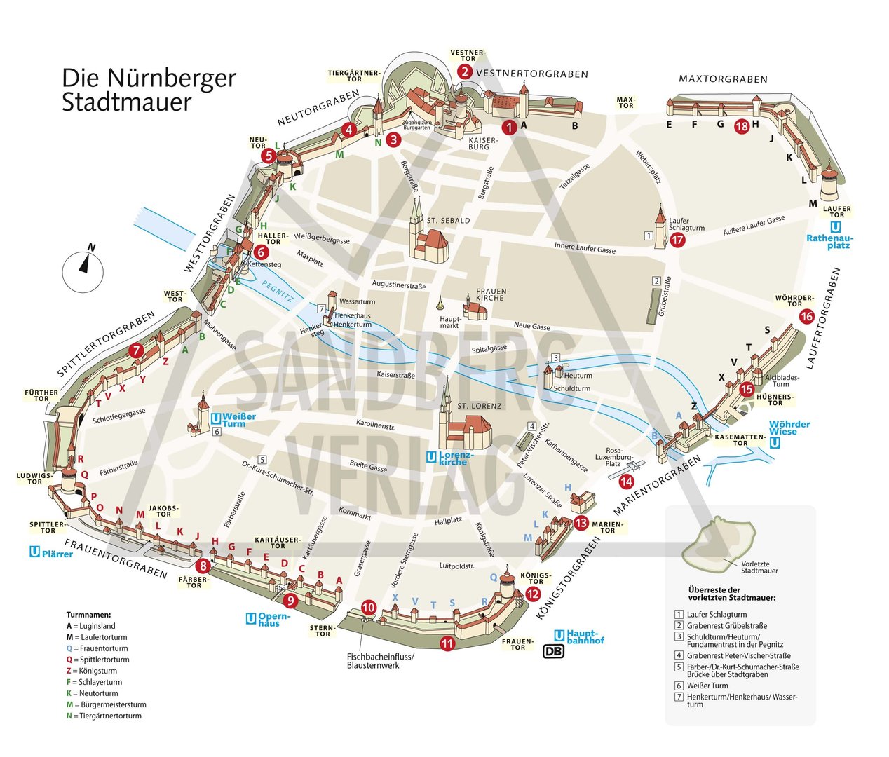 Mauer, Türme und Bastionen - Die Nürnberger Stadtmauer