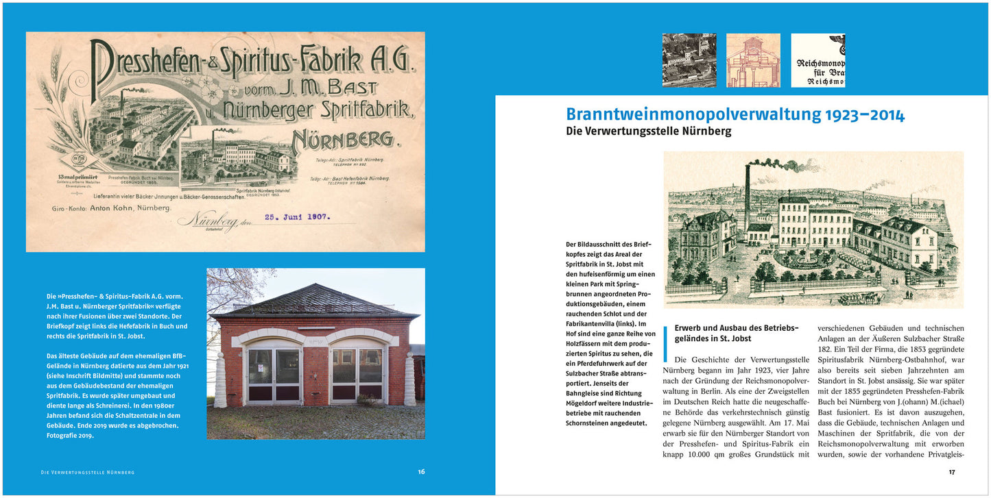 BfB. Geschichte der Bundesmonopolverwaltung für Branntwein in Nürnberg-St. Jobst